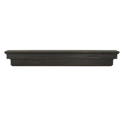 48" Celeste Fireplace Shelf by Pearl Mantels - Espresso Distressed Finish