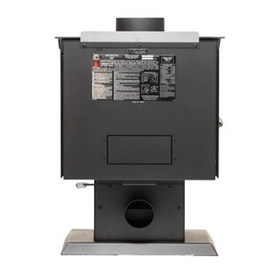 Ashley 1,200 sq ft 2020 Small Wood Stove with Nickel Spring Handle