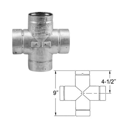 3" Selkirk VP Pellet Vent Pipe Double Tee with Cap - 3VP-TD