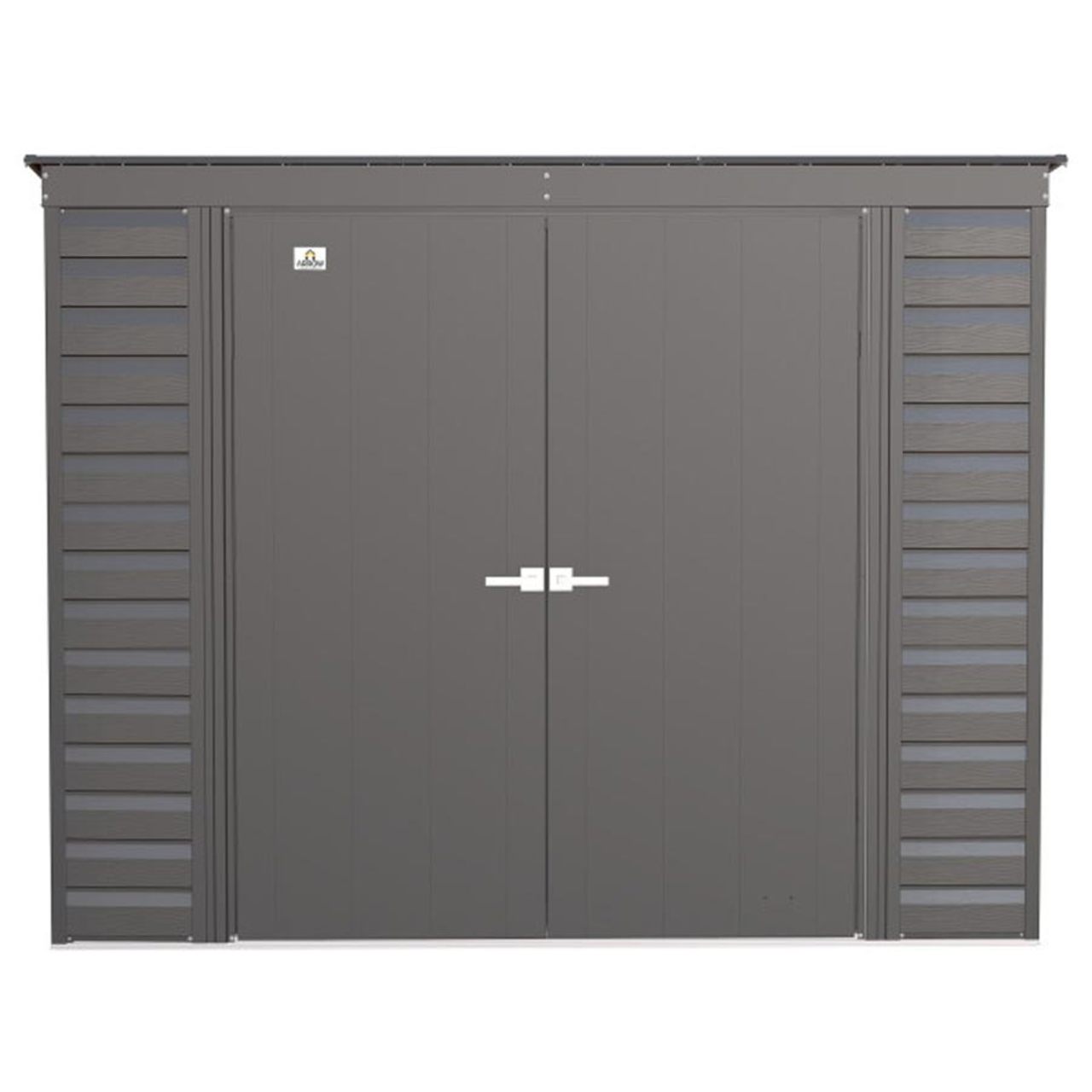 Arrow Select 8' x 4' Steel Storage Shed  -  Charcoal