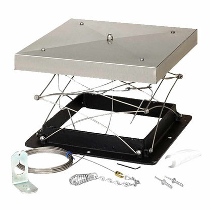 13" x 17" Lock-Top Chimney Damper & Cap - Silver