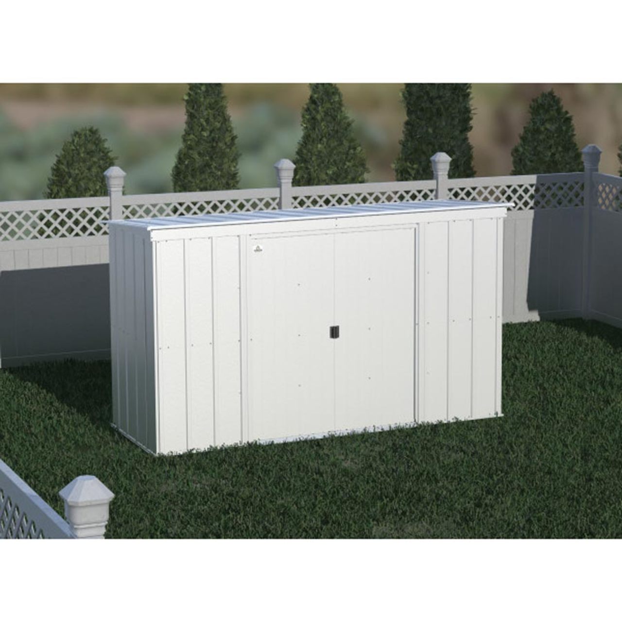 Arrow Classic Steel Storage Shed  10' x 4' , Flute Gray
