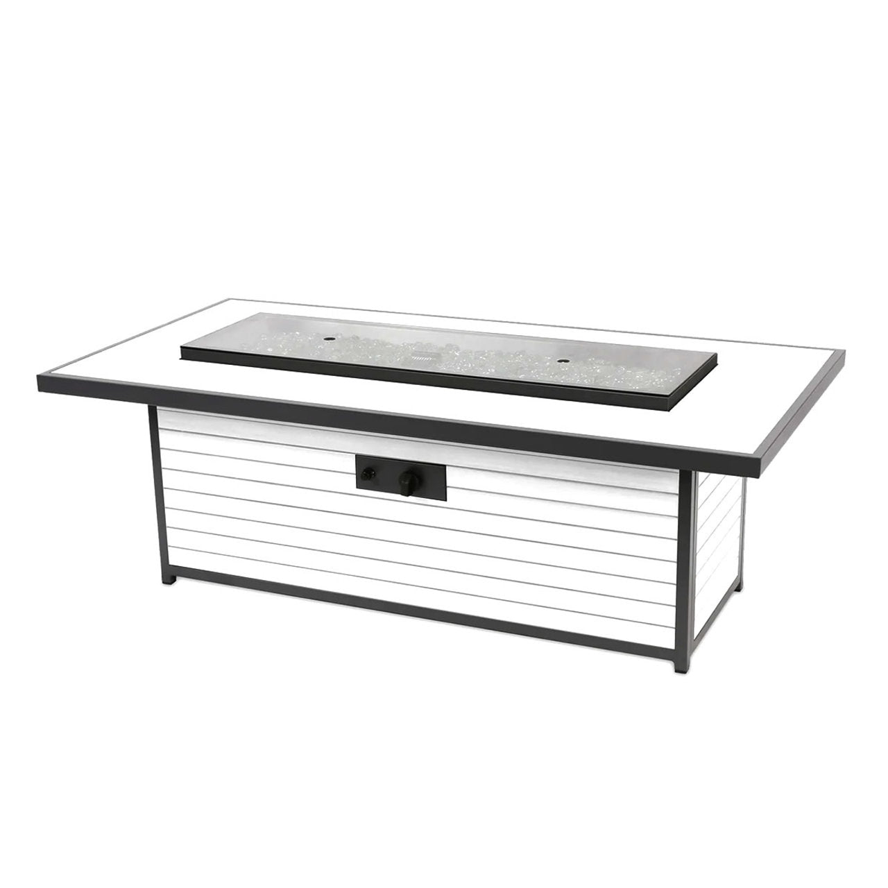 Outdoor Greatroom Kenwood and Brooks Linear Chat Height Gas Fire Pit Table