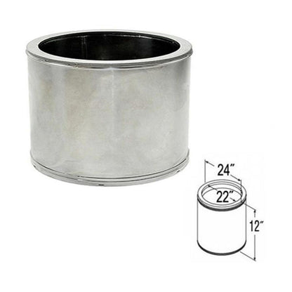 22'' x 12'' DuraTech Stainless Steel Chimney Pipe - 22DT-12SS