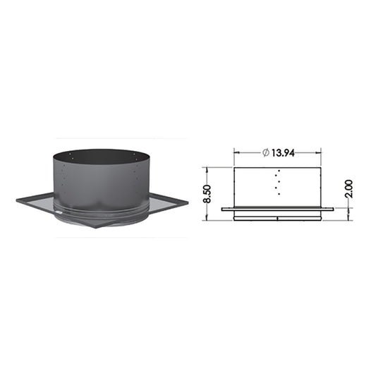 6" DuraPlus Round Ceiling Support - 6DP-RCS