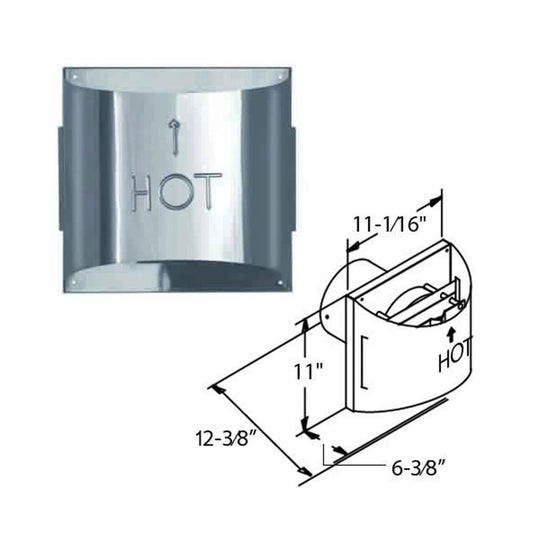 5'' x 8'' DirectVent Pro Stainless Steel Sconce Termination Cap - 58DVA-HSC-S