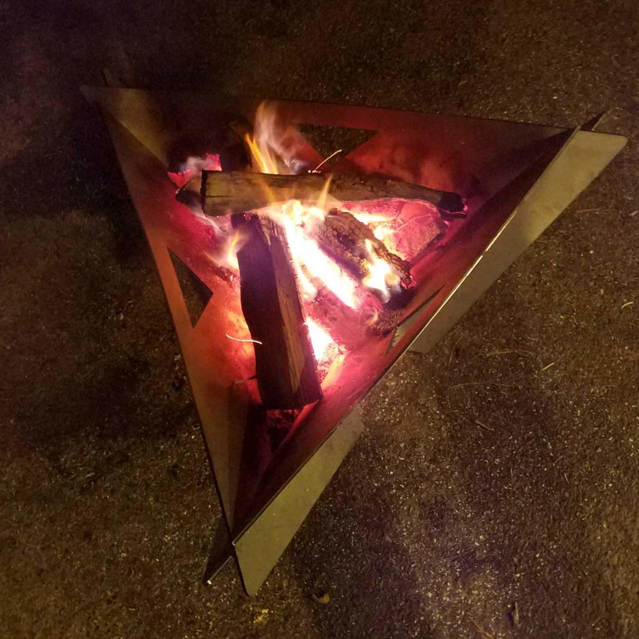Delta Wood Burning Outdoor Firepit in Black