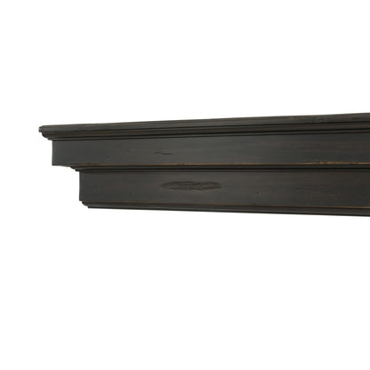 48" Celeste Fireplace Shelf by Pearl Mantels - Espresso Distressed Finish