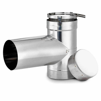 4" x 35 Lifetime Chimney Smooth-Wall Liner Kit with Tee