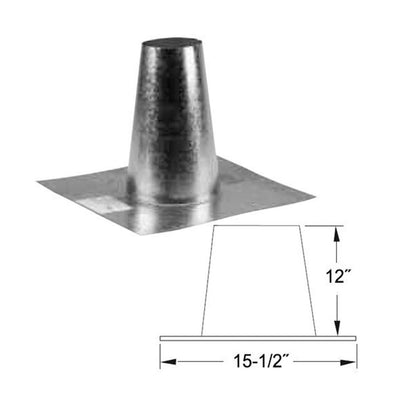4" Selkirk VP Pellet Vent Pipe Tall Cone Flashing - 4VP-TF