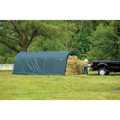 ShelterLogic 12 x 20 x 8 Green Run-In Shed - 51341