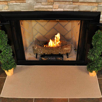 4' Rectangle Tan Guardian Fireplace Rug