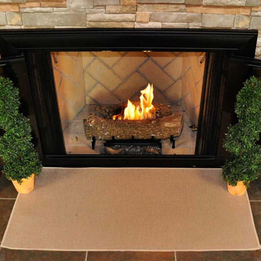 4' Rectangle Tan Guardian Fireplace Rug