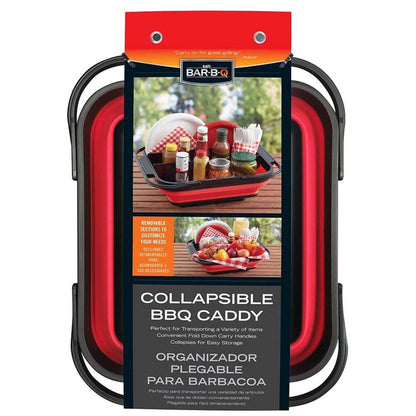 Black and Red Collapsible BBQ Caddy