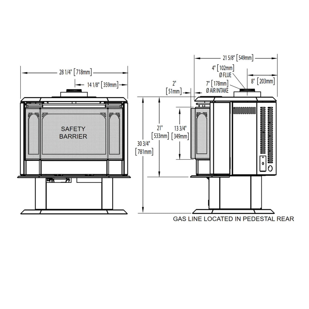 Napoleon Havelock 50 Direct Vent Gas Stove GDS50-1NSB