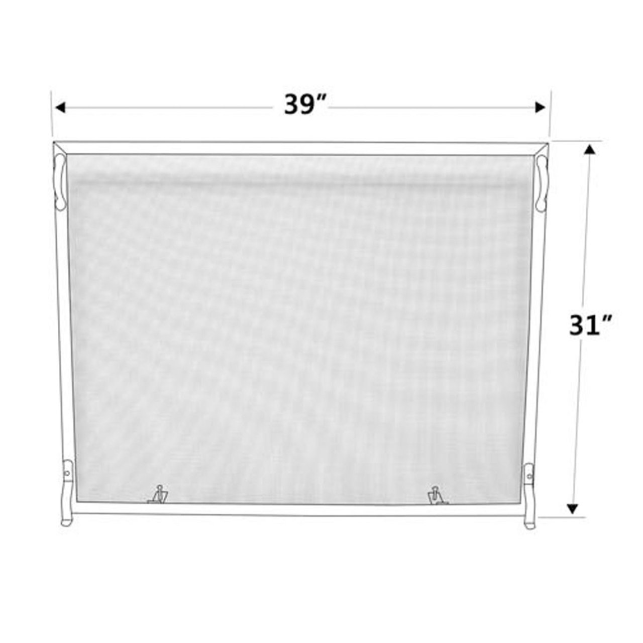 Pilgrim Craftsman Fireplace Screen - Vintage Iron 39" x 31"