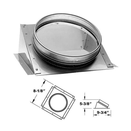 6" DuraLiner 30 Degree Round Stove Connector - 6DLR-CNR