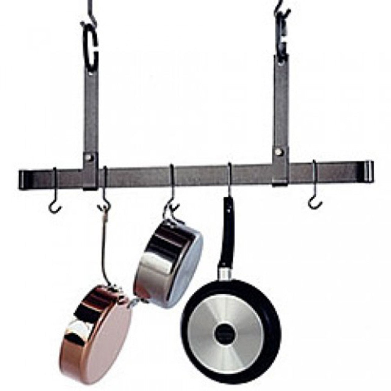 48" Adjustable Ceiling Bar Rack-Hammered Steel