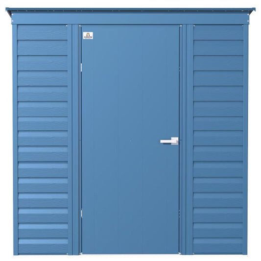 Arrow Select 6' x 4' Steel Storage Shed  -  Blue Gray