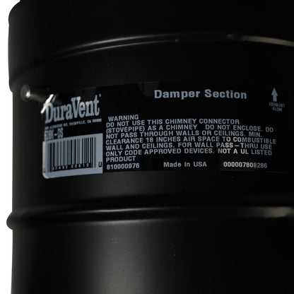 6" DuraBlack Damper Section - 6DBK-DS