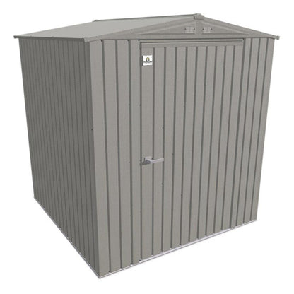 Arrow Elite Steel Storage Shed 6' x 6' - Cool Gray