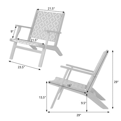 Fire Sense Vega Natural Stain Outdoor Chair in Diamond-Weave Wicker - 64158
