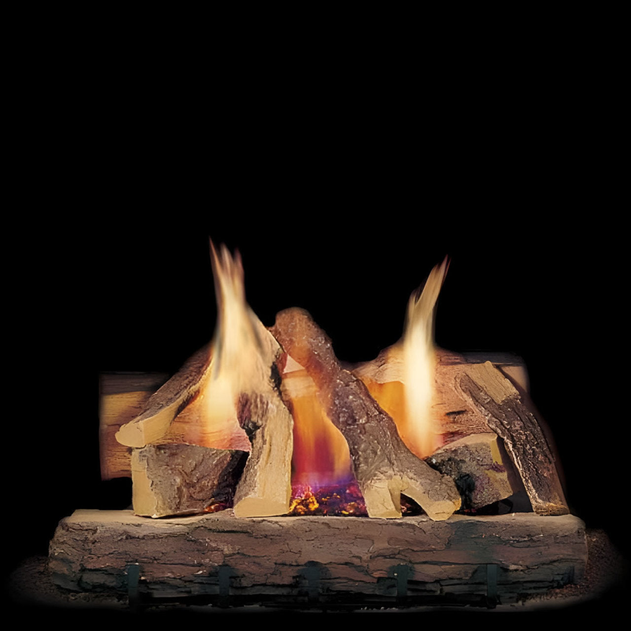 Majestic 30" Campfire Fiber Gass Log Set, Stainless Steel Burner LP - CFL-30LP-C
