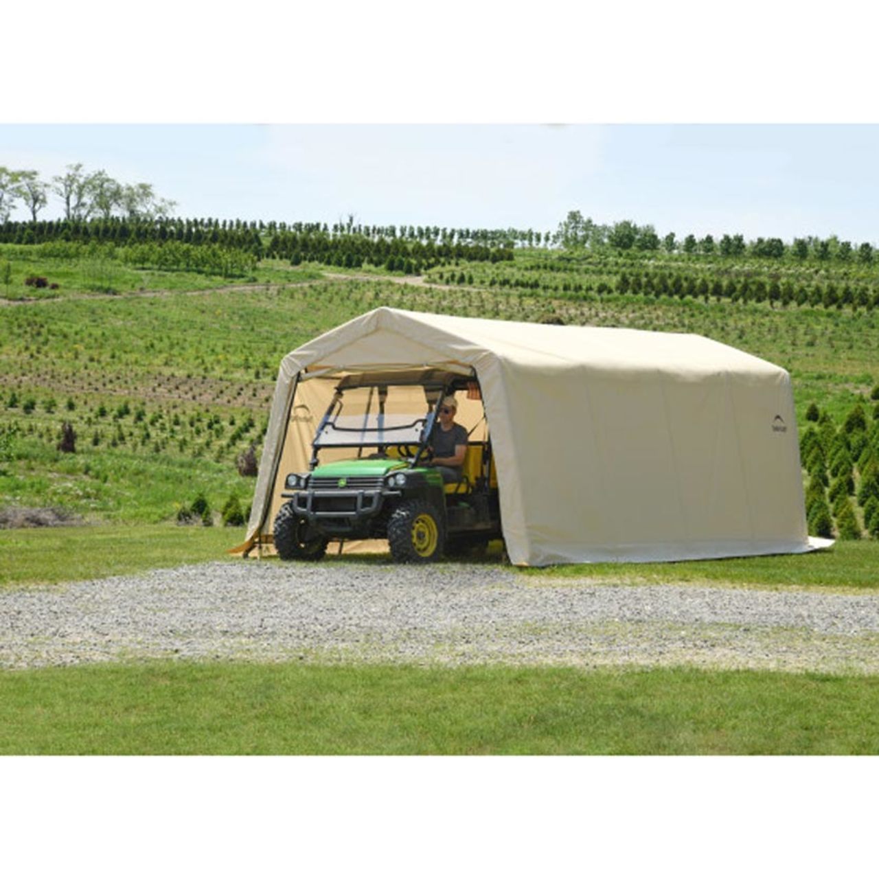 AutoShelter 10' x 20' Tan Garage