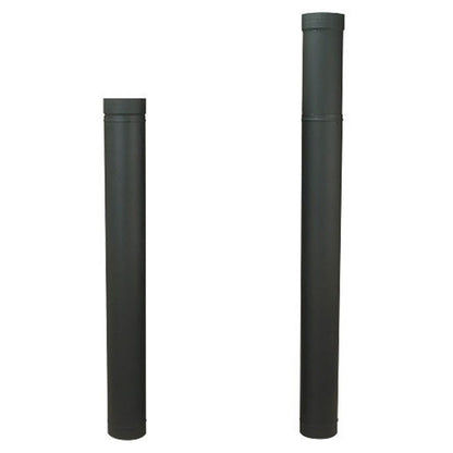 7" HeatFab 38" to 70" Adjustable Black Stovepipe - 2706B