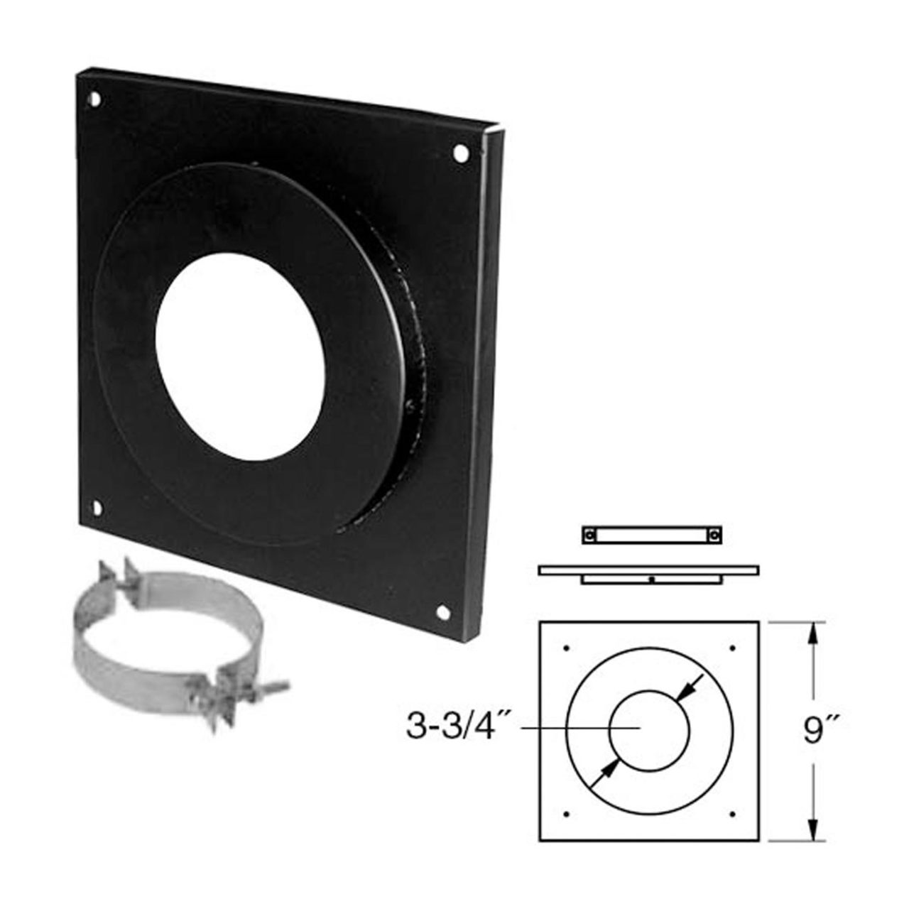 3" PelletVent Pro Ceiling Support Firestop Spacer - 3PVP-FS