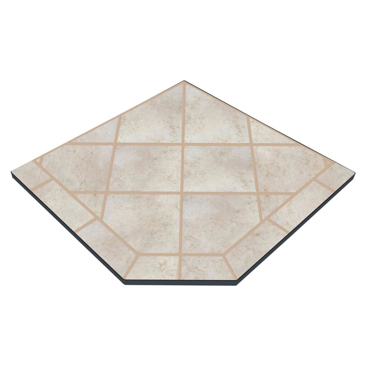 Cabo Carmel 48" x 48" Single Cut Corner Hearth Pad