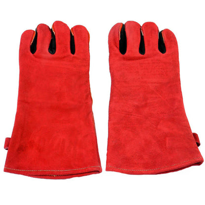 Red FlameX Deluxe Fireplace Gloves - Pair