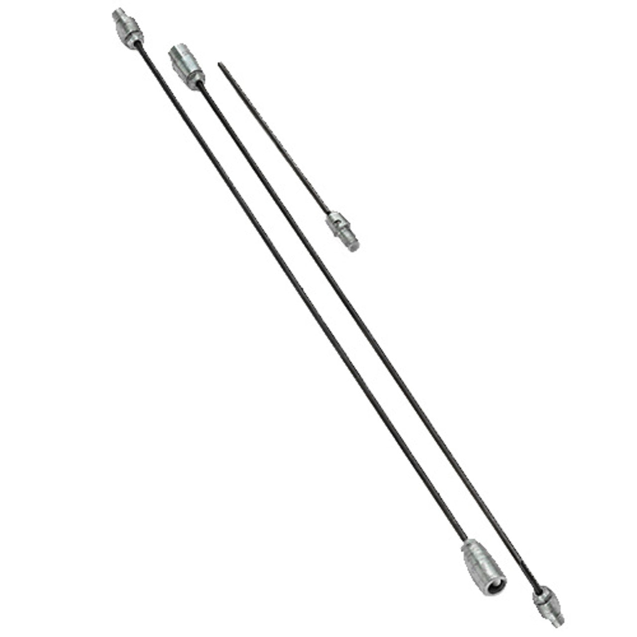 1/4" x 2.5' Steel Rotary Chimney Brush Rod - Black