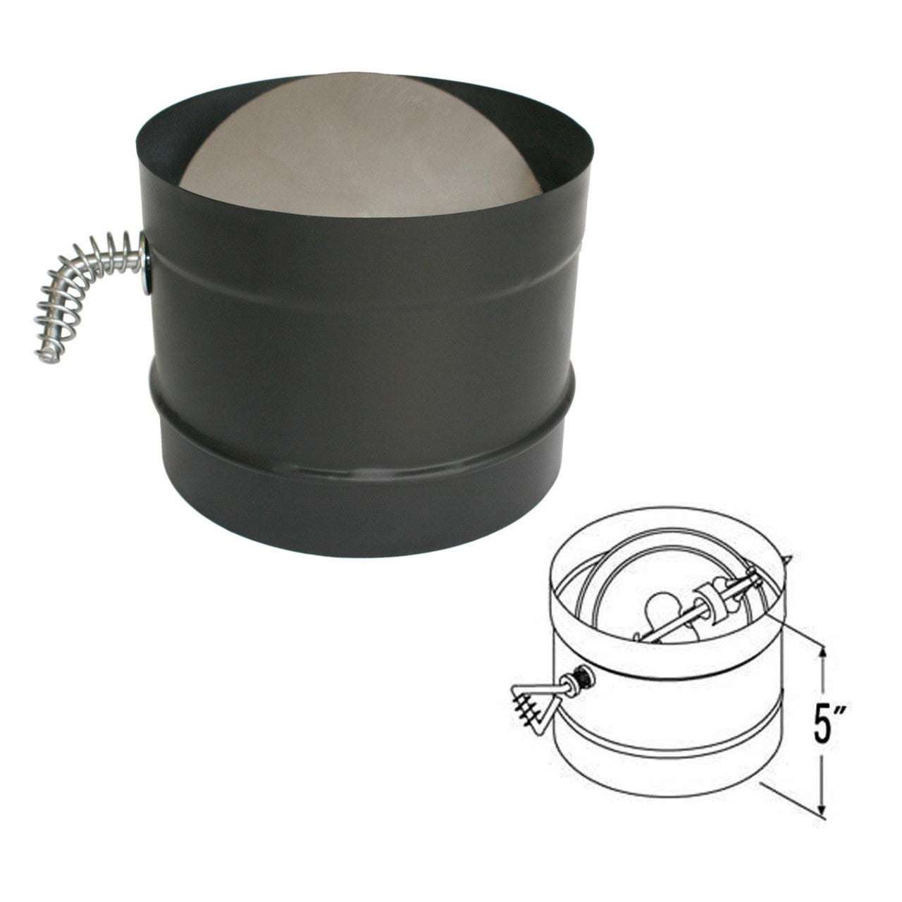 6" DuraBlack Damper Section - 6DBK-DS