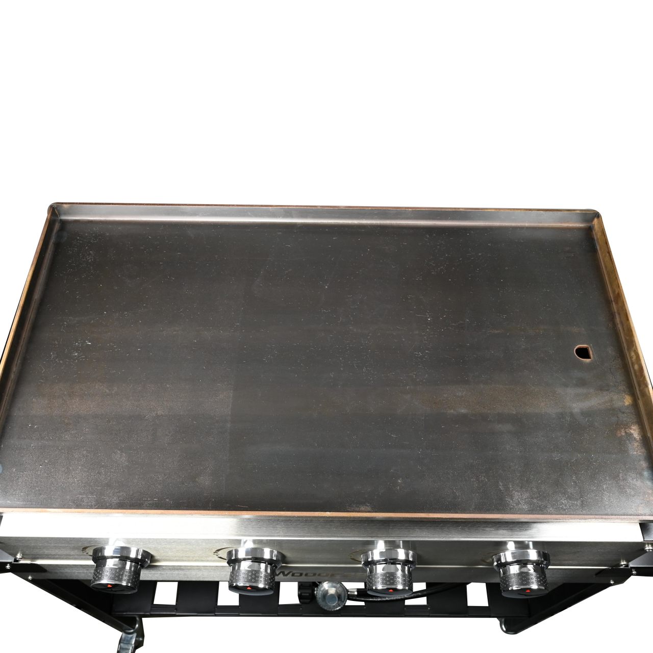 WoodEze 4-Burner Flat Top Griddle Gas Grill - Black and Stainless Steel
