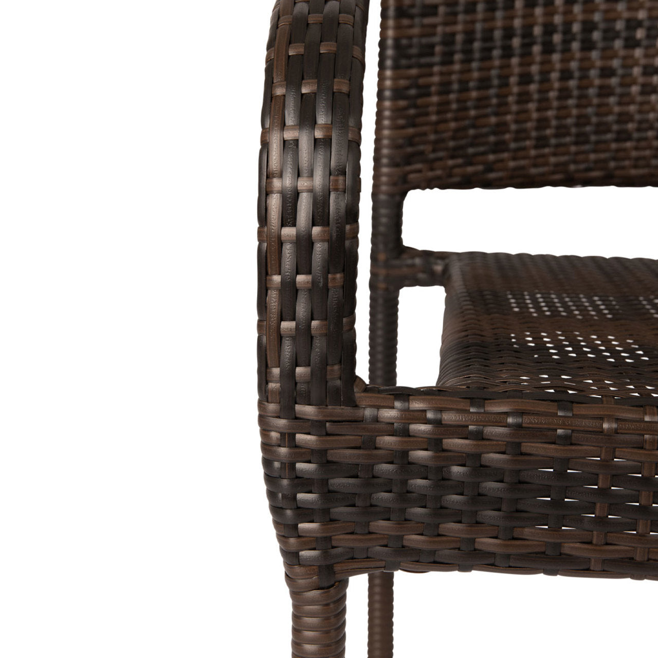 Rhodos CafÃ© Stacking Chair In Mocha All-Weather Wicker - 4 Piece Set