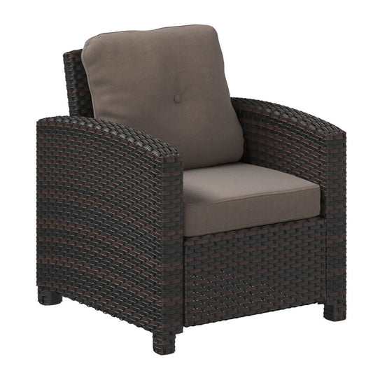 Fire Sense Miles Club Chair in Mocha Wicker - 63361