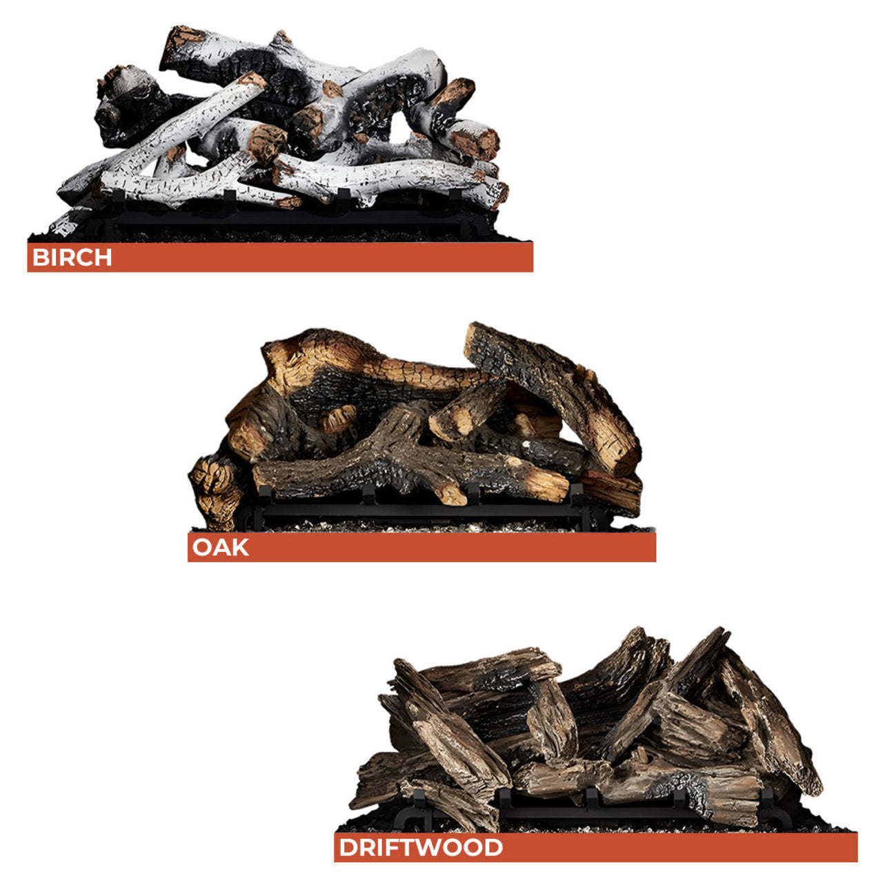 Napoleon Driftwood/Birch/Oak Log Set for AX36/AX42 Fireplaces - LKAX