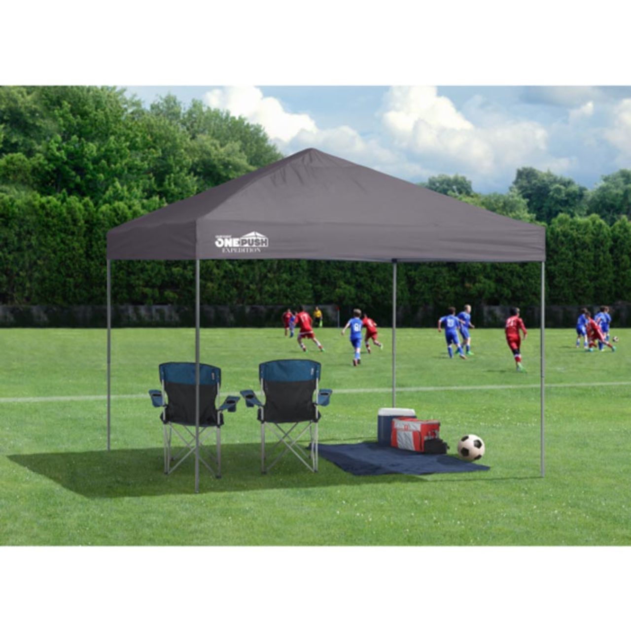 Expedition EX100 One Push 10' x 10' Straight Leg Canopy - Charcoal
