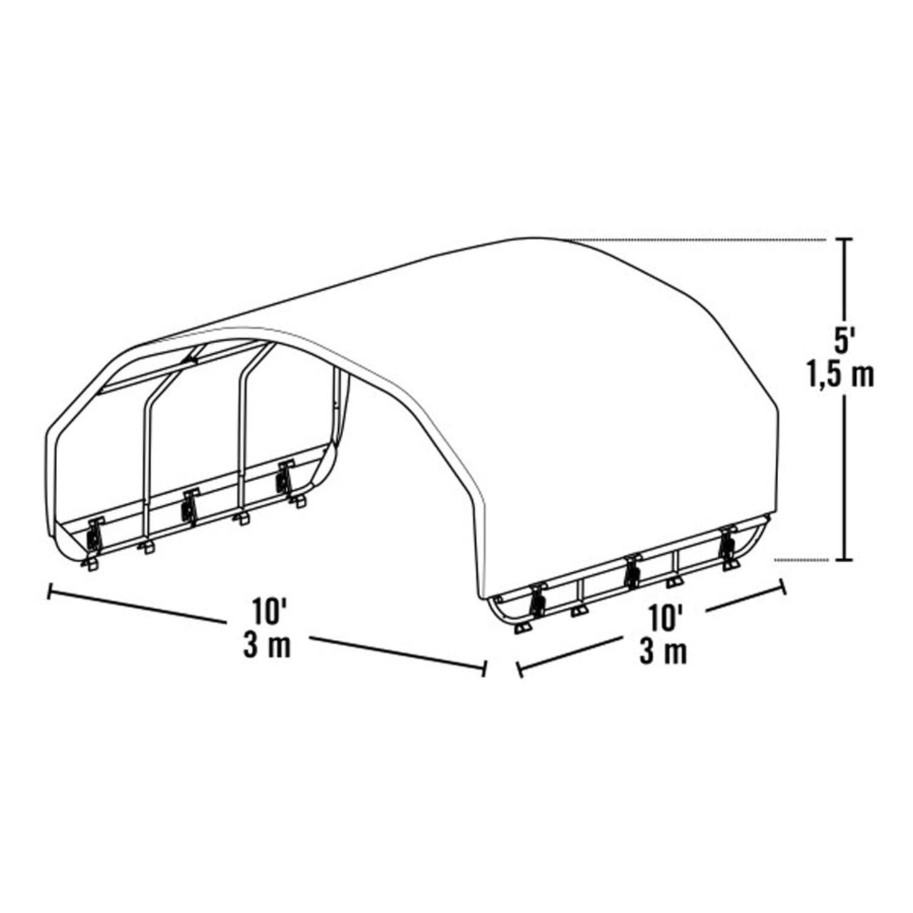 Corral 10' x 10' Livestock Shelter - Green