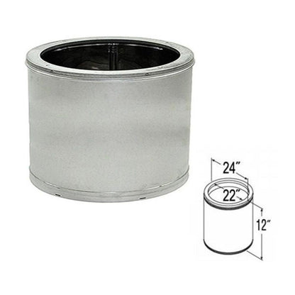 22'' x 12'' DuraTech Galvanized Chimney Pipe - 22DT-12