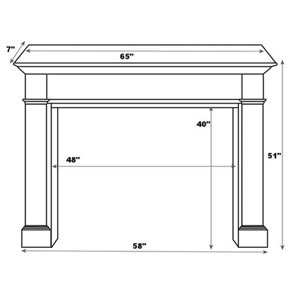 48" Newport Contractors Fireplace Surround by Pearl Mantels