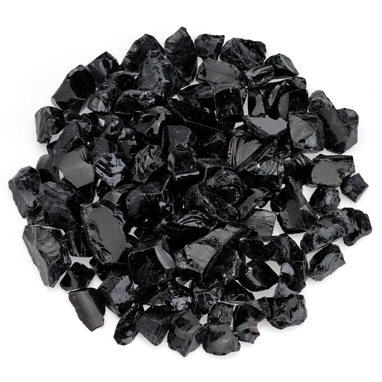 Onyx Recycled Fire Pit Glass - Medium 3/4" - 1 1/2"-10 lbs