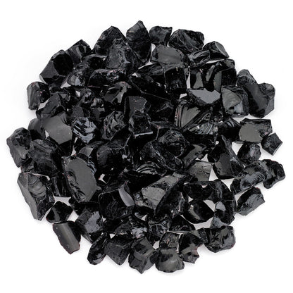 Onyx Recycled Fire Pit Glass - Medium 3/4" - 1 1/2"-10 lbs