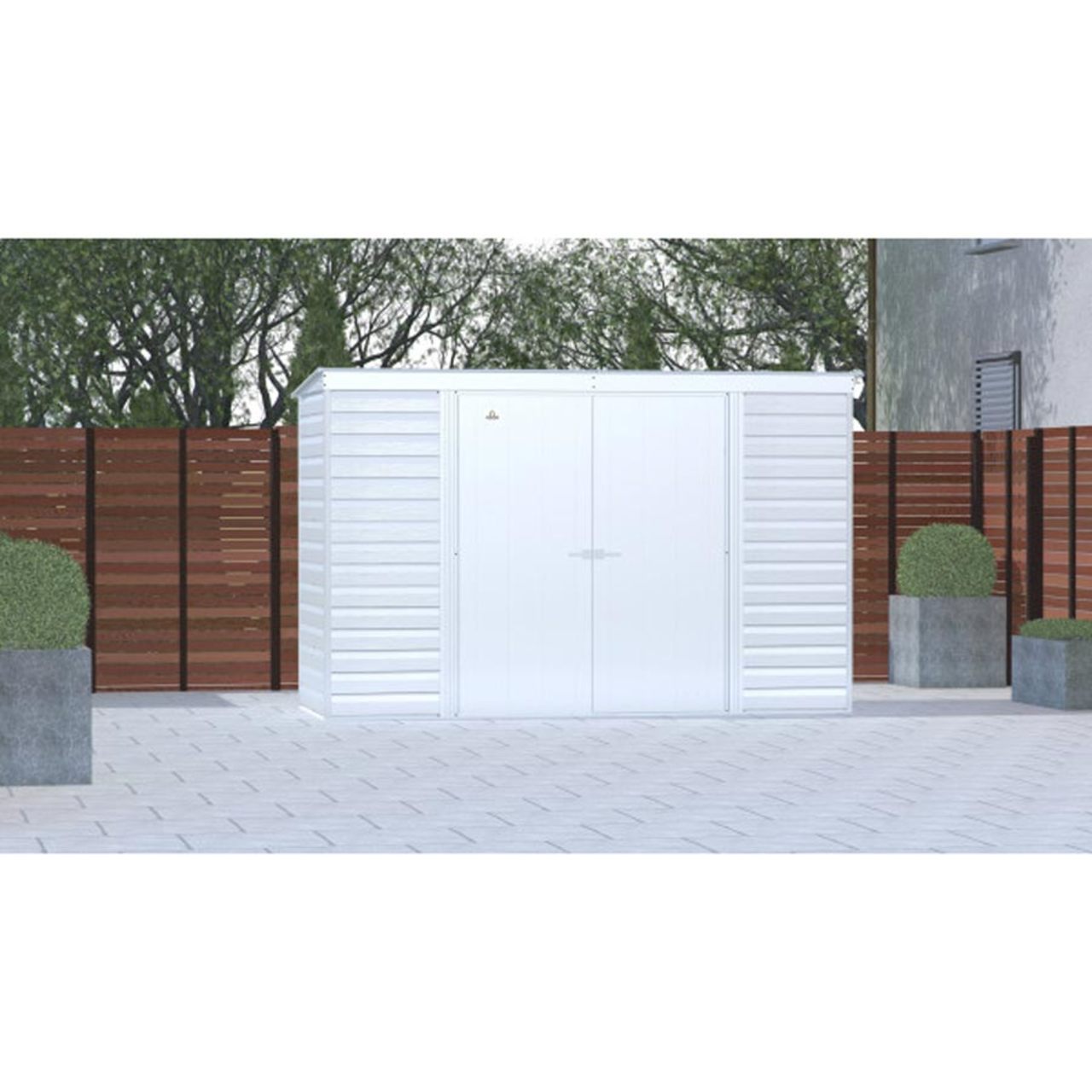 Arrow Select 10' x 4' Steel Storage Shed - Flute Gray