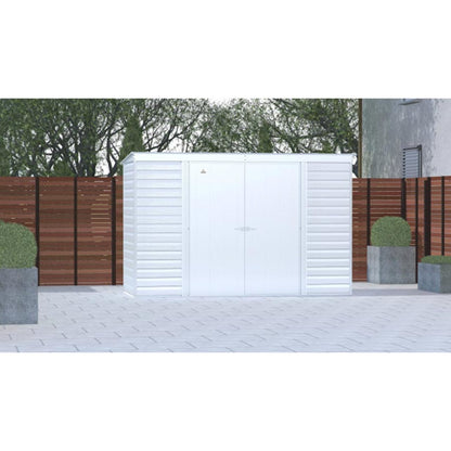 Arrow Select 10 x 4 Steel Storage Shed - Flute Gray
