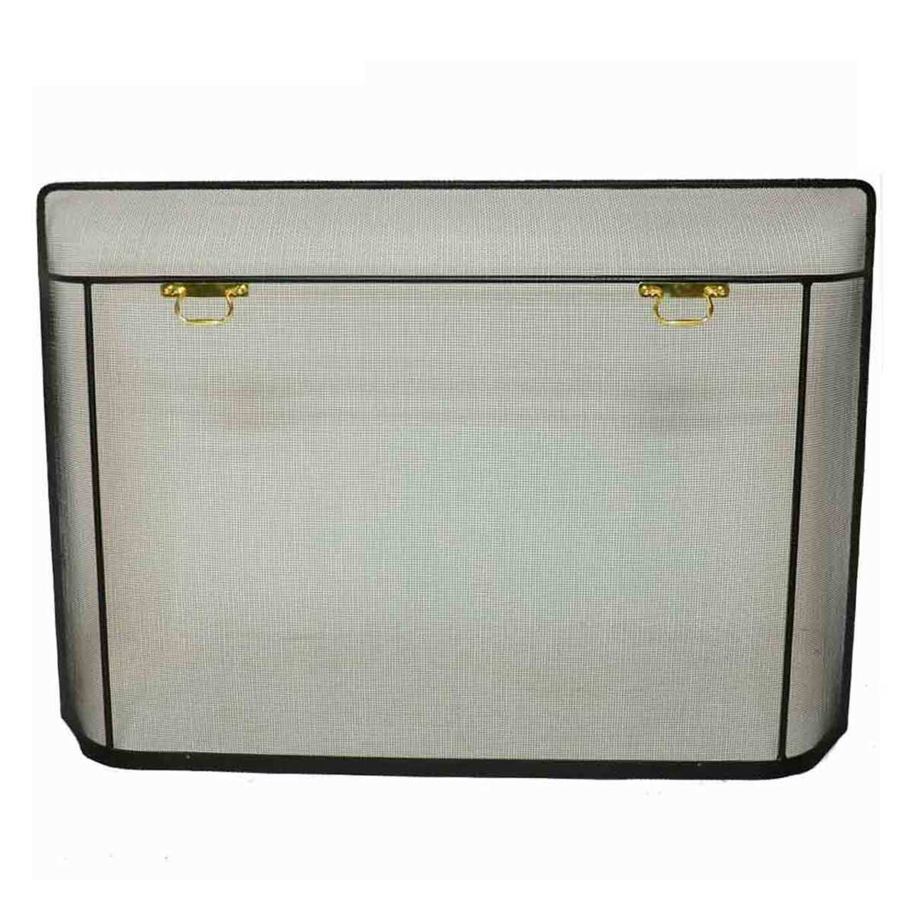 Pilgrim Matte Black Traditional Spark Guard - 44'' W x 30'' H