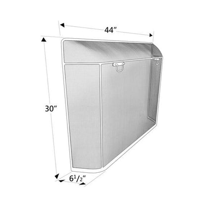 Pilgrim Matte Black Traditional Spark Guard - 44'' W x 30'' H