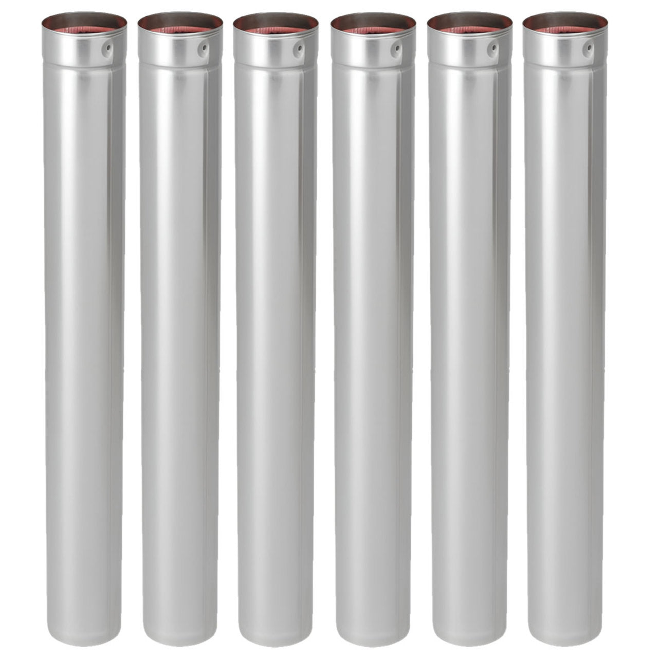 3" X 48" Ventis PelletVent Pipe Galvanized Chimney Pipe (6-Pack) - VP-0348-6