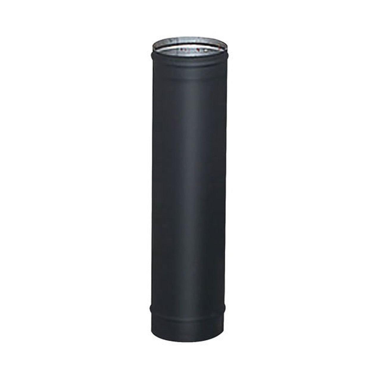 8" x 24" HeatFab Single Wall Black Stovepipe - 2805B